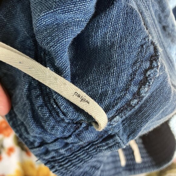 Wilfred Gabrielle Skirt Womens Linen Chambray Midi Western High Slit Denim - Picture 6 of 10